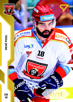 Rene Piegl Hradec Kralove Tipsport ELH 2022/23 SportZoo 2. serie Gold /19 #285