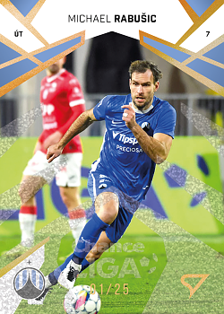 Michael Rabusic Liberec SportZoo Chance Liga 2024/25 2. serie Gold Glitter /25 #292