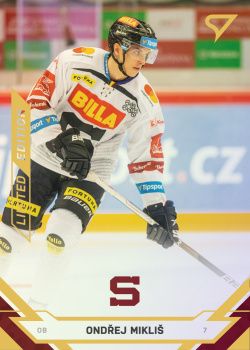 Ondrej Miklis Sparta Tipsport ELH 2021/22 SportZoo 2. serie Gold /19 #287