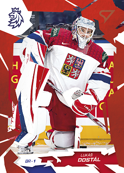Lukas Dostal Reprezentace Hokejove Cesko 2026 SportZoo Scarlet Red #01