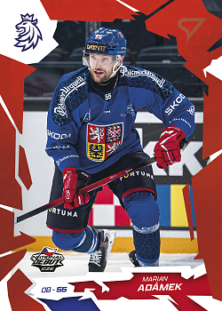 Marian Adamek Reprezentace Hokejove Cesko 2026 SportZoo Scarlet Red #07