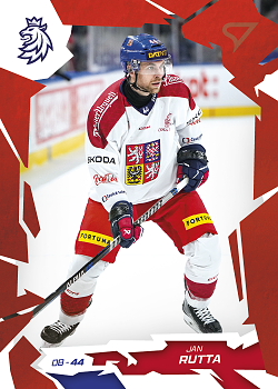 Jan Rutta Reprezentace Hokejove Cesko 2026 SportZoo Scarlet Red #18