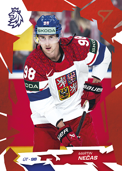 Martin Necas Reprezentace Hokejove Cesko 2026 SportZoo Scarlet Red #42
