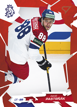 David Pastrnak Reprezentace Hokejove Cesko 2026 SportZoo Scarlet Red #44