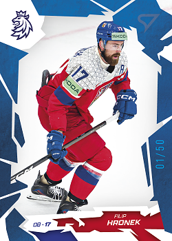 Filip Hronek Reprezentace Hokejove Cesko 2026 SportZoo Cobalt Blue /50 #11