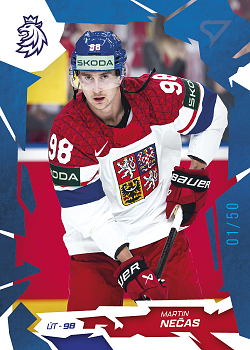 Martin Necas Reprezentace Hokejove Cesko 2026 SportZoo Cobalt Blue /50 #42