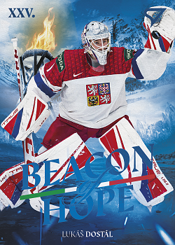 Lukas Dostal Reprezentace Hokejove Cesko 2026 SportZoo Beacon of Hope Green /50 #BH-03