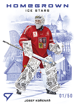 Josef Korenar Reprezentace Hokejove Cesko 2026 SportZoo Homegrown Ice Stars Blue /50 #HS-01