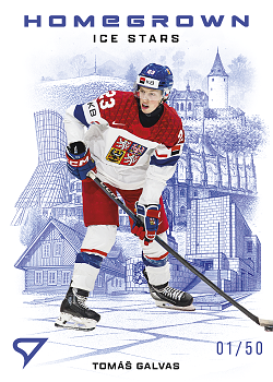 Tomas Galvas Reprezentace Hokejove Cesko 2026 SportZoo Homegrown Ice Stars Blue /50 #HS-04