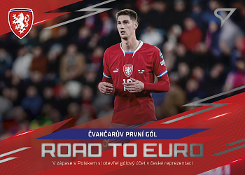 Cvancaruv prvni gol Czech Republic Hrdi Lvi 2024 SportZoo Road to EURO #RE-03