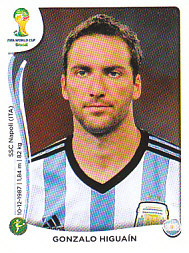 Gonzalo Higuain Argentina samolepka Panini World Cup 2014 #429