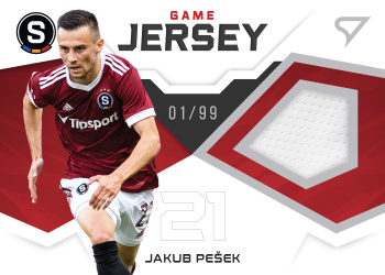 Jakub Pesek Sparta Praha SportZoo FORTUNA:LIGA 2021/22 1. serie Game Jersey /99 #GJ-JP