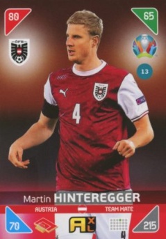 Martin Hinteregger Austria Panini UEFA EURO 2020 Kick Off #13