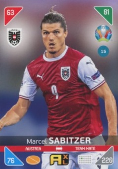 Marcel Sabitzer Austria Panini UEFA EURO 2020 Kick Off #15