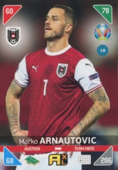 Marko Arnautovic Austria Panini UEFA EURO 2020 Kick Off #18