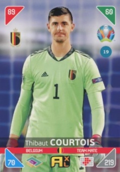 Thibaut Courtois Belgium Panini UEFA EURO 2020 Kick Off #19