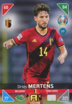 Dries Mertens Belgium Panini UEFA EURO 2020 Kick Off #27