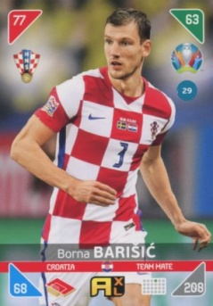 Borna Barisic Croatia Panini UEFA EURO 2020 Kick Off #29