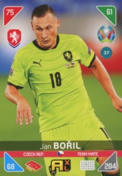 Jan Boril Czech Republic Panini UEFA EURO 2020 Kick Off #37