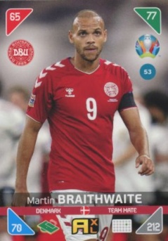 Martin Braithwaite Denmark Panini UEFA EURO 2020 Kick Off #53
