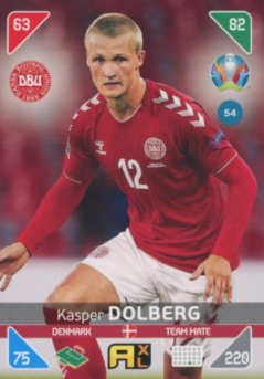 Kasper Dolberg Denmark Panini UEFA EURO 2020 Kick Off #54