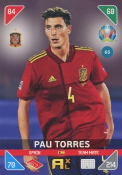 Pau Torres Spain Panini UEFA EURO 2020 Kick Off #65