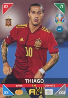Thiago Spain Panini UEFA EURO 2020 Kick Off #67