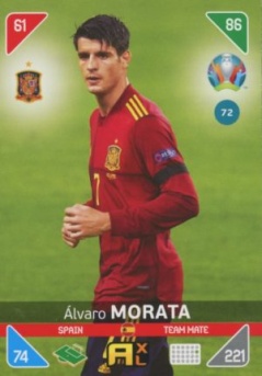 Alvaro Morata Spain Panini UEFA EURO 2020 Kick Off #72