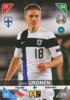 Jere Uronen Finland Panini UEFA EURO 2020 Kick Off #73