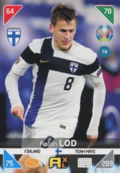 Robin Lod Finland Panini UEFA EURO 2020 Kick Off #78