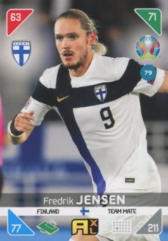 Fredrik Jensen Finland Panini UEFA EURO 2020 Kick Off #79