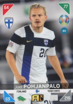 Joel Pohjanpalo Finland Panini UEFA EURO 2020 Kick Off #80