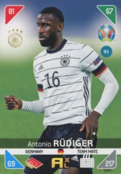 Antonio Rudiger Germany Panini UEFA EURO 2020 Kick Off #91