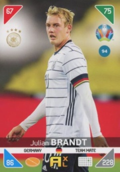 Julian Brandt Germany Panini UEFA EURO 2020 Kick Off #94