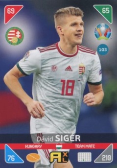 David Siger Hungary Panini UEFA EURO 2020 Kick Off #103