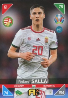 Roland Sallai Hungary Panini UEFA EURO 2020 Kick Off #107