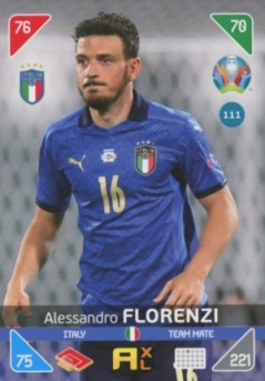 Alessandro Florenzi Italy Panini UEFA EURO 2020 Kick Off #111