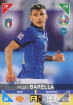 Nicolo Barella Italy Panini UEFA EURO 2020 Kick Off #112