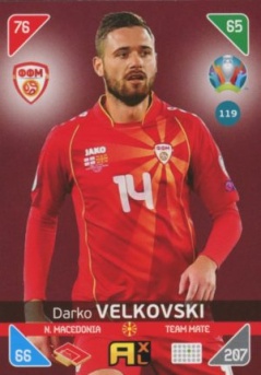 Darko Velkovski North Macedonia Panini UEFA EURO 2020 Kick Off #119