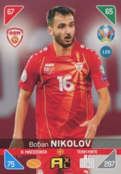 Boban Nikolov North Macedonia Panini UEFA EURO 2020 Kick Off #125