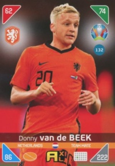 Donny van de Beek Netherlands Panini UEFA EURO 2020 Kick Off #132