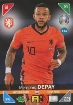 Memphis Depay Netherlands Panini UEFA EURO 2020 Kick Off #134