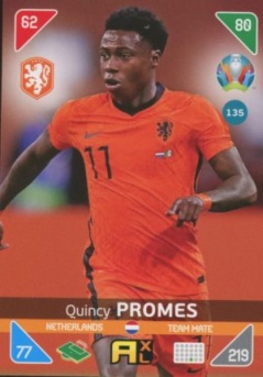 Quincy Promes Netherlands Panini UEFA EURO 2020 Kick Off #135