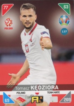 Tomasz Kedziora Poland Panini UEFA EURO 2020 Kick Off #137
