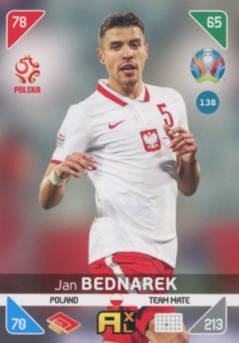 Jan Bednarek Poland Panini UEFA EURO 2020 Kick Off #138