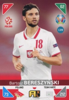 Bartosz Bereszynski Poland Panini UEFA EURO 2020 Kick Off #139