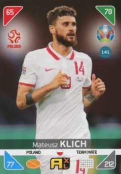 Mateusz Klich Poland Panini UEFA EURO 2020 Kick Off #141