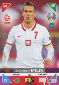 Arkadiusz Milik Poland Panini UEFA EURO 2020 Kick Off #143