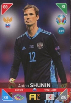 Anton Shunin Russia Panini UEFA EURO 2020 Kick Off #154