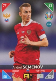 Andrei Semenov Russia Panini UEFA EURO 2020 Kick Off #155